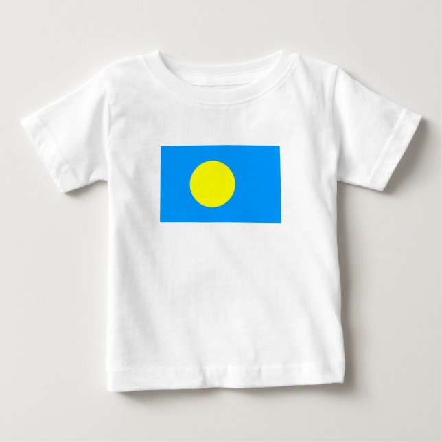 Camiseta Para Bebê Bandeira de Palau (Frente)