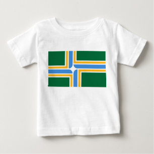 Camiseta Para Bebê Bandeira de Portland (Oregon)
