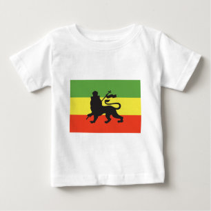 Camiseta Para Bebê Bandeira de Rastafarian