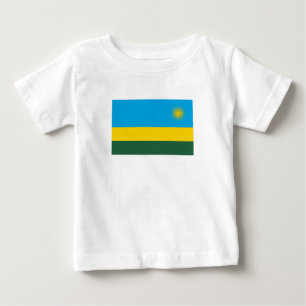 Camiseta Para Bebê Bandeira de Ruanda