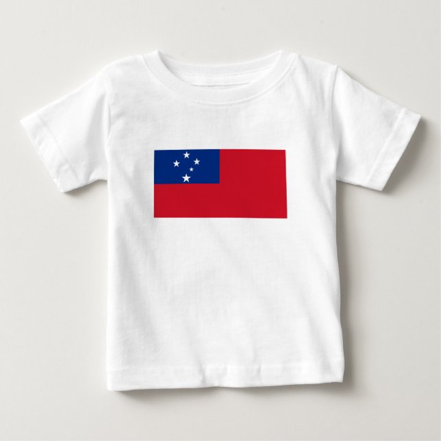 Camiseta Para Bebê Bandeira de Samoa (Frente)