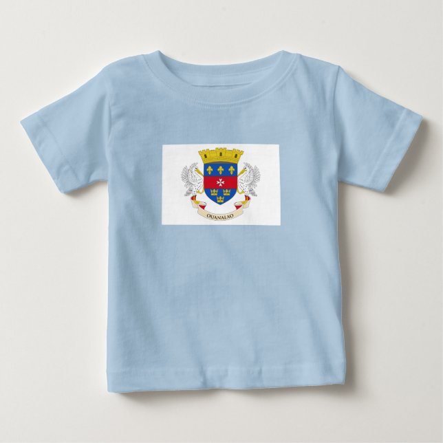 Camiseta Para Bebê Bandeira de São Bartolomeu (Frente)