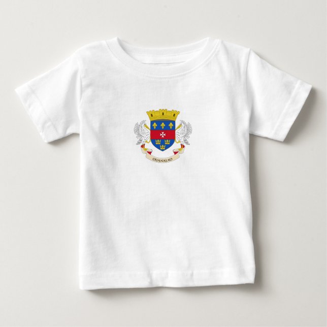 Camiseta Para Bebê Bandeira de São Bartolomeu (Frente)