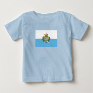 Camiseta Para Bebê Bandeira de São Marinho