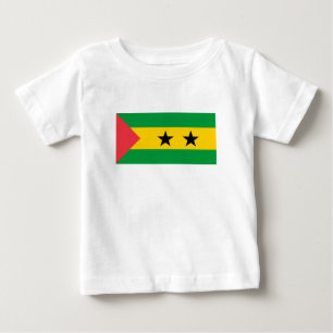 Camiseta Para Bebê Bandeira de São Tomé e Príncipe