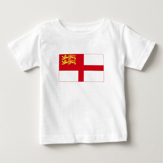 Camiseta Para Bebê Bandeira de Sark (Frente)