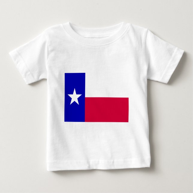 Camiseta Para Bebê Bandeira de Texas (Frente)