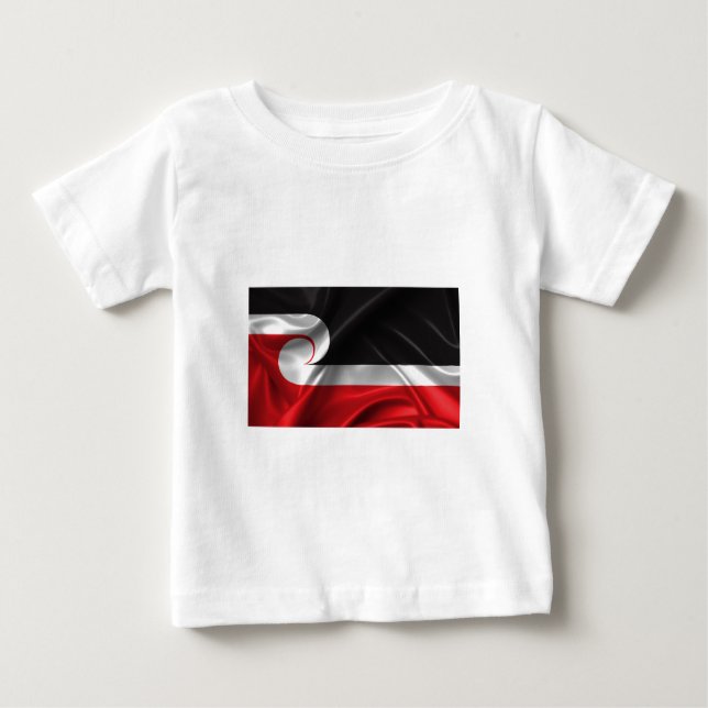 Camiseta Para Bebê Bandeira de Tino Rangatiratanga (Frente)