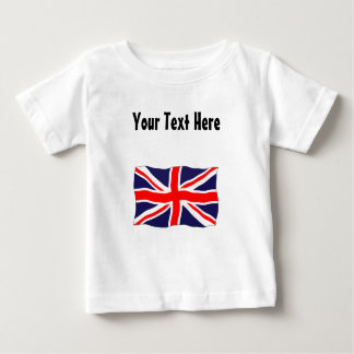 Camiseta Para Bebê Bandeira de Union Jack - customizável com seu