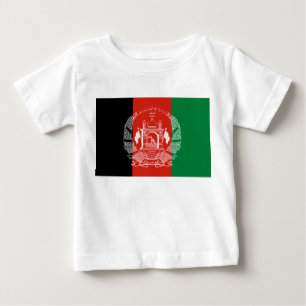 Camiseta Para Bebê Bandeira do Afeganistão