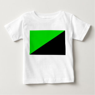 Camiseta Para Bebê Bandeira do Anarquismo Verde