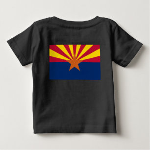 Camiseta Para Bebê Bandeira do Arizona: Estrela Cadente Sol, O Estado