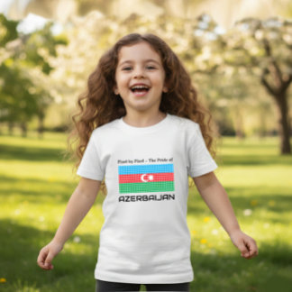 Camiseta Para Bebê Bandeira do Azerbaijão