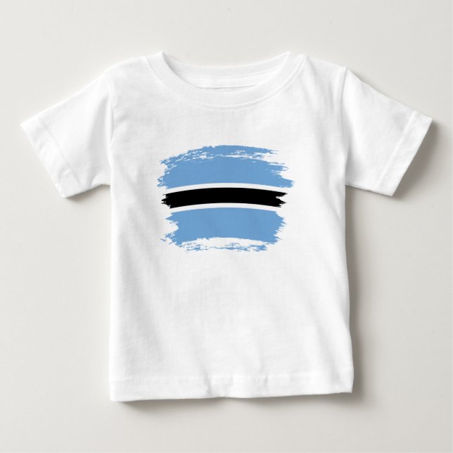 Camiseta Para Bebê Bandeira do Botsuana (Frente)