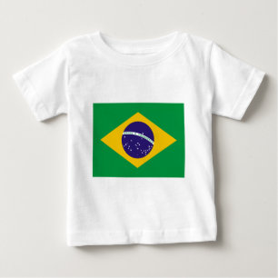 Camiseta Para Bebê Bandeira do Brasil