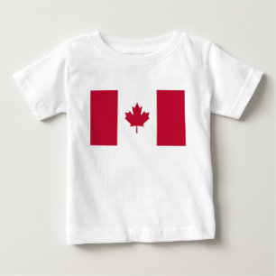 Camiseta Para Bebê Bandeira do Canadá