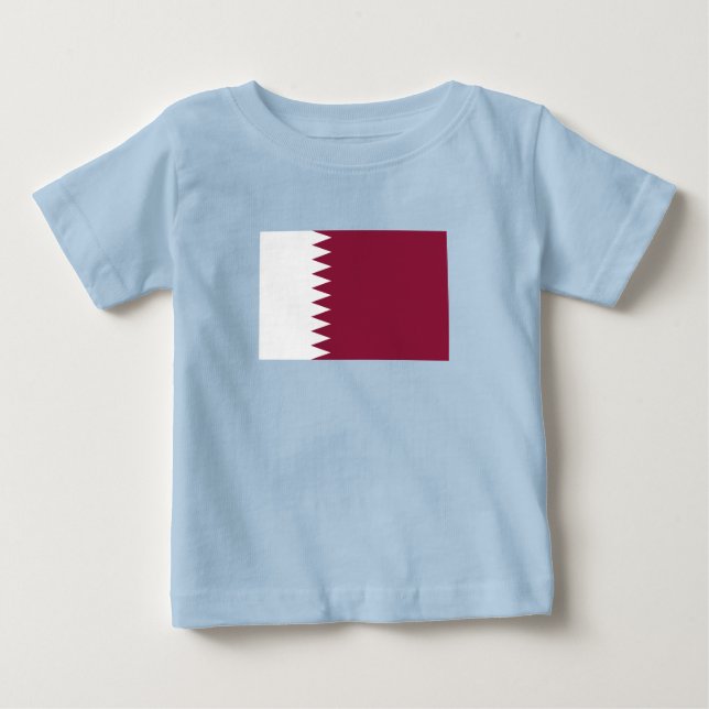 Camiseta Para Bebê Bandeira do Catar (Frente)