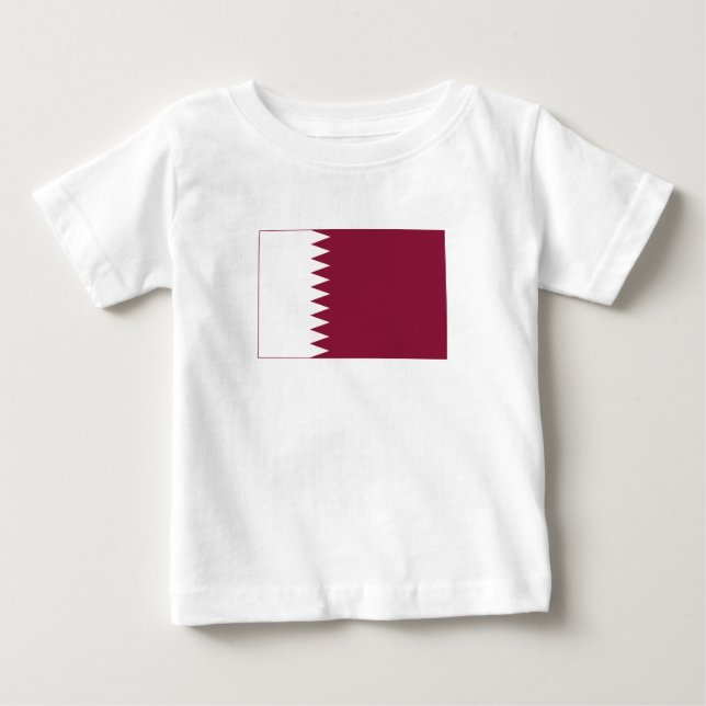 Camiseta Para Bebê Bandeira do Catar (Frente)