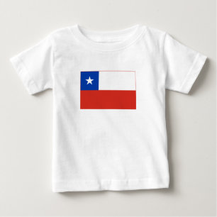 Camiseta Para Bebê Bandeira do Chile