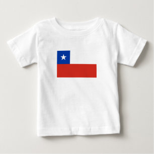 Camiseta Para Bebê Bandeira do Chile