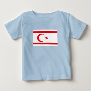 Camiseta Para Bebê Bandeira do Chipre do Norte