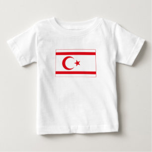 Camiseta Para Bebê Bandeira do Chipre do Norte