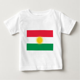Camiseta Para Bebê Bandeira do Curdistão