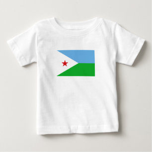 Camiseta Para Bebê Bandeira do Djibuti