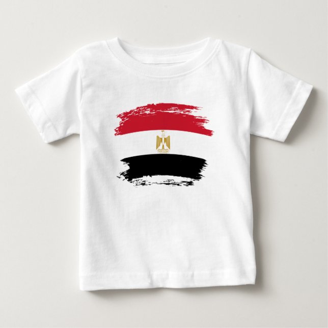 Camiseta Para Bebê Bandeira do Egito (Frente)