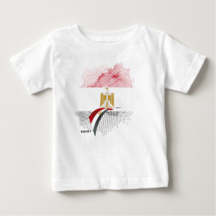 Camiseta Para Bebê bandeira do Egito