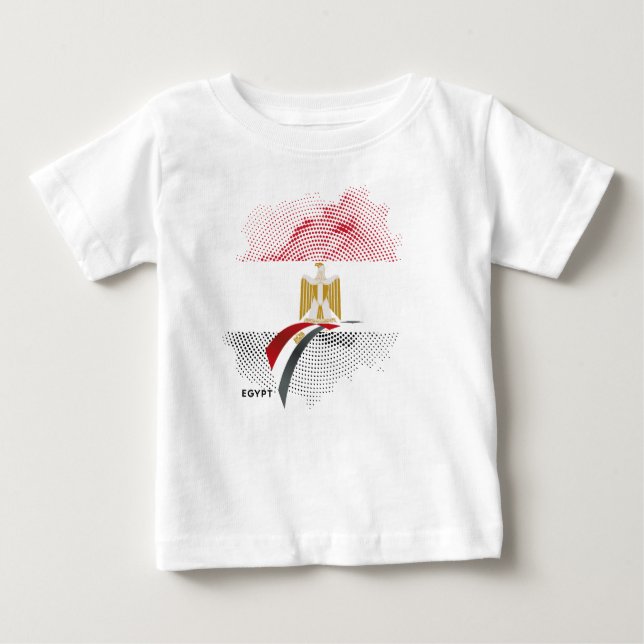 Camiseta Para Bebê bandeira do Egito (Frente)