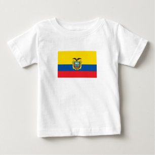 Camiseta Para Bebê Bandeira do Equador