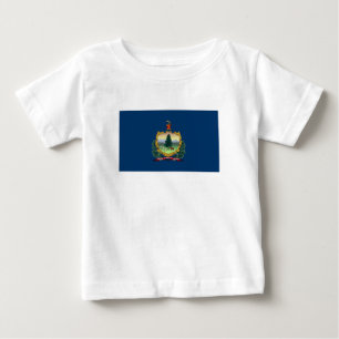 Camiseta Para Bebê Bandeira do Estado de Vermont