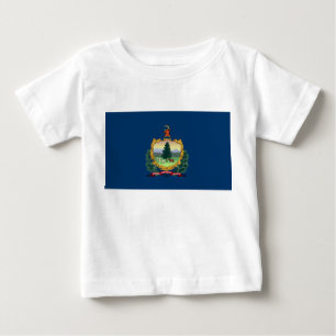 Camiseta Para Bebê Bandeira do Estado de Vermont