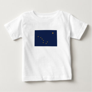 Camiseta Para Bebê Bandeira do Estado do Alasca