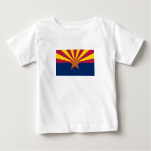 Camiseta Para Bebê Bandeira do estado do Arizona