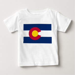 Camiseta Para Bebê Bandeira do Estado do Colorado