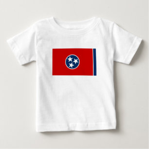 Camiseta Para Bebê Bandeira do Estado do Tennessee
