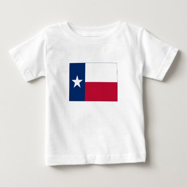 Camiseta Para Bebê Bandeira do Estado do Texas (Frente)