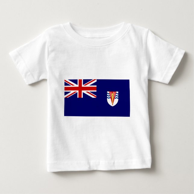 Camiseta Para Bebê Bandeira do governo do Territo antárctico (Frente)