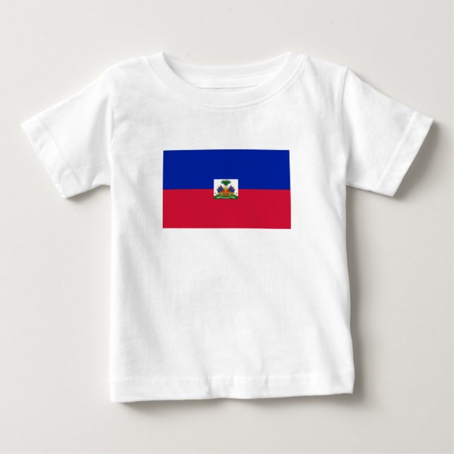 Camiseta Para Bebê Bandeira do Haiti (Frente)