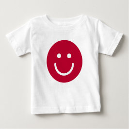 Camiseta Para Bebê Bandeira do Japão com rosto de sorriso