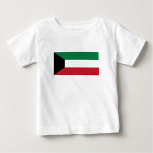 Camiseta Para Bebê Bandeira do Kuwait