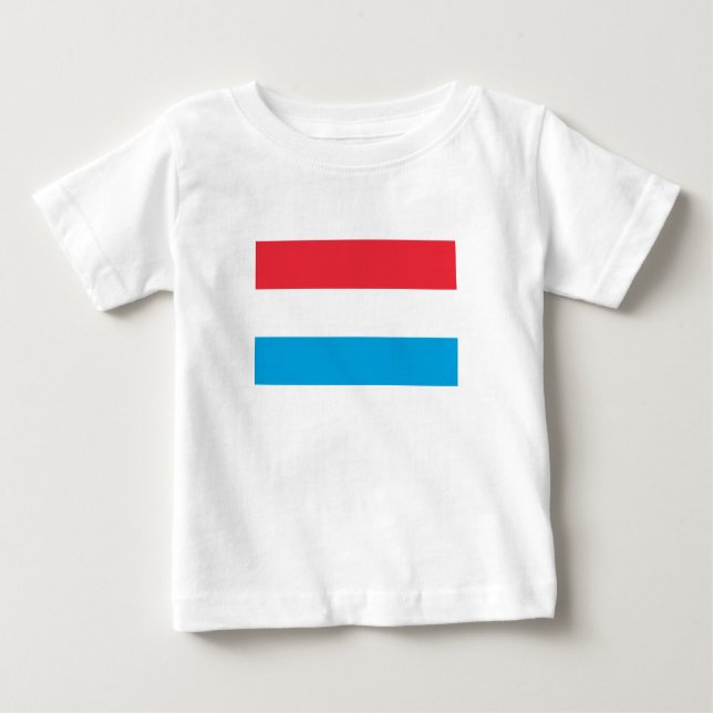 Camiseta Para Bebê Bandeira do Luxemburgo (Frente)