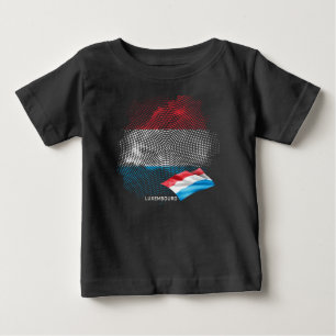 Camiseta Para Bebê bandeira do Luxemburgo