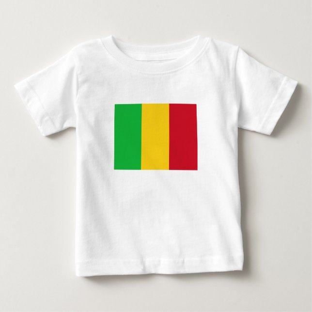 Camiseta Para Bebê Bandeira do Mali (Frente)