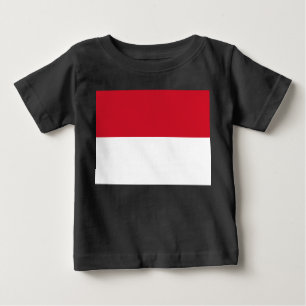 Camiseta Para Bebê Bandeira do Mônaco