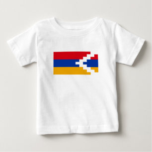 Camiseta Para Bebê Bandeira do Nagorno Karabakh
