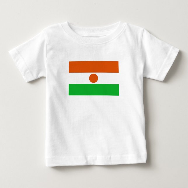 Camiseta Para Bebê Bandeira do Níger (Frente)