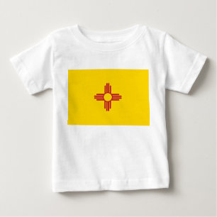 Camiseta Para Bebê Bandeira do Novo México (Estado dos EUA)